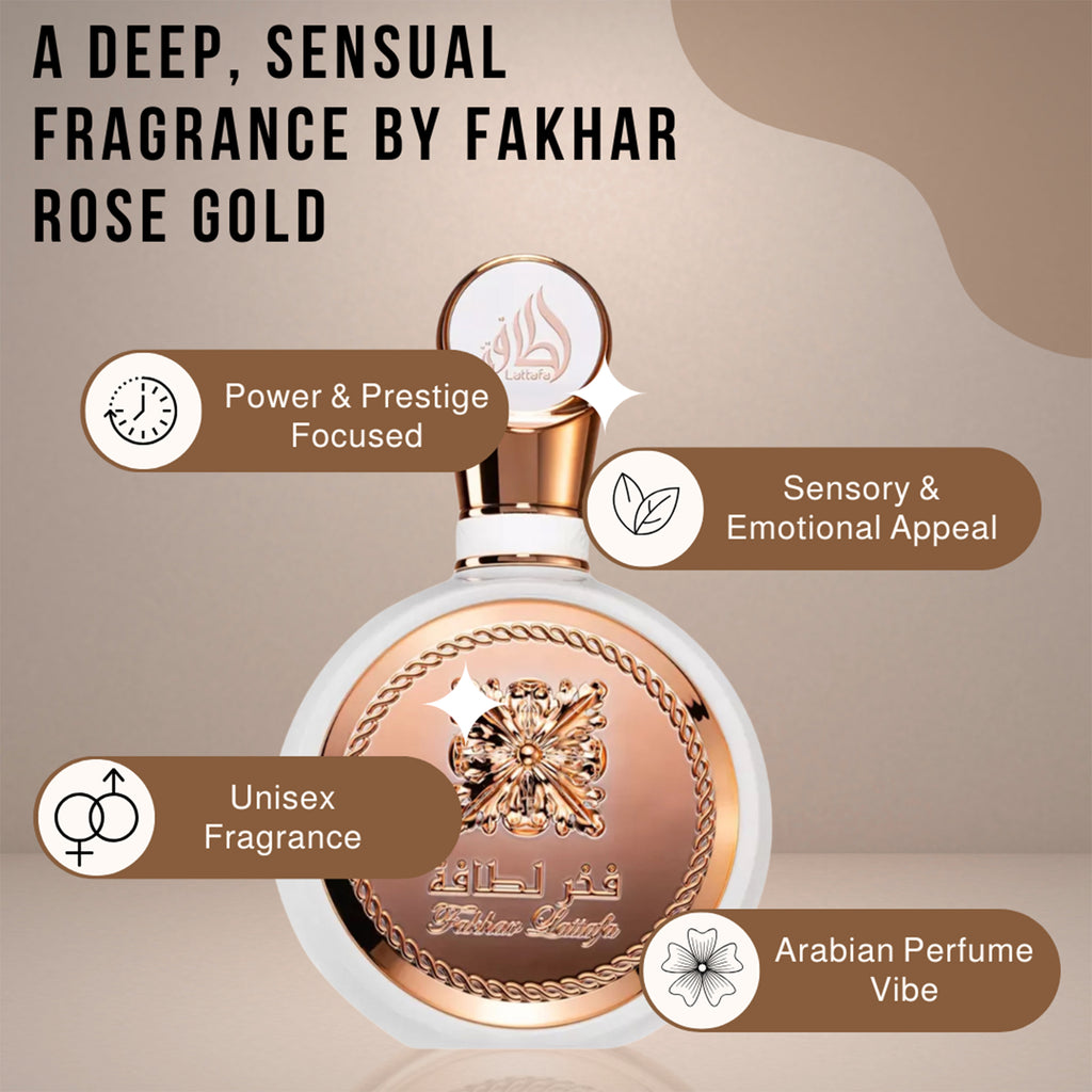 Fakhar Rose Gold Eau De Parfum 100ml
